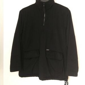 Facconable XS wool quarter zip jacket coat black loro piana